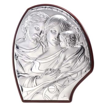 Ezüstözött plakett 17x20cm - Szent család