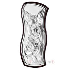 Postříbřená plaketa 6x13cm - Anděl s lampou Postříbřená plaketa 6x13cm - Anděl s lampou