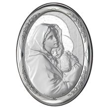 Postříbřená plaketa 13x18cm - Madonna - Feruzzi