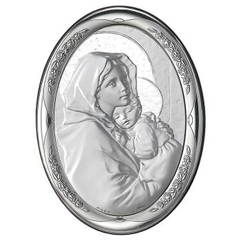 Postříbřená plaketa 13x18cm - Madonna - Feruzzi
