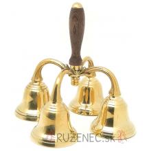 Brass hand bell - with wooden handle