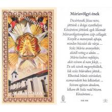 Holy card, with prayer - Hungarian language