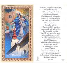 Holy card, with prayer - Hungarian language