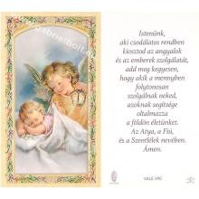 Holy card, with prayer - Hungarian language