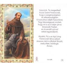 Holy card, with prayer - Hungarian language