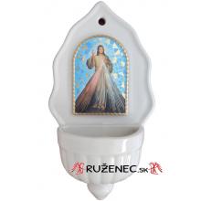 Holy water stoup - Divine Mercy Jesus - 15cm