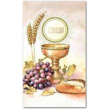 Aranyozott imakép - Oltáriszentség - 6.5x10.5cm