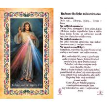 Aranyozott imakép - Irgalmas Jézus - 6.5x10.5cm - SK