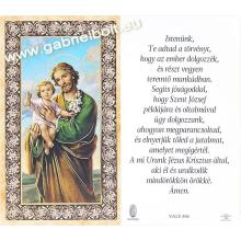 Holy card, with prayer - Hungarian language