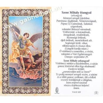 Aranyozott imakép - szentkép - Szent Mihály