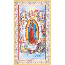 Aranyozott imakép - Guadalupei Szűzanya - 6.5x10.5cm