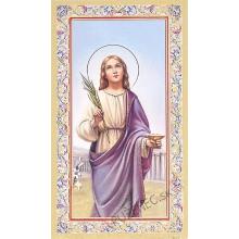 Aranyozott imakép - Szent Lúcia - 6.5x10.5cm