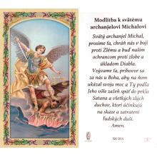 Aranyozott imakép - Szent Mihály arkangyal - 6.5x10.5cm - SK