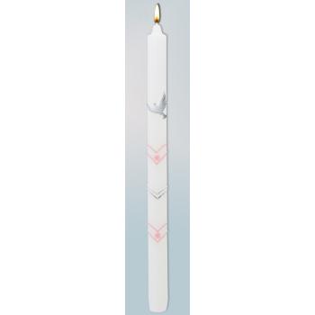 Baptism candle - pink