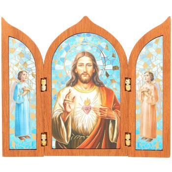 Triptych 12x10cm - Srdce Ježíše
