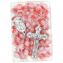 Rosenkranz - Millefiori 8mm - rosa