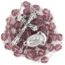 Rosary - 8mm-bead purple crystal