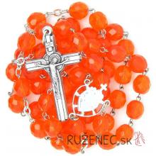 Rosary - 8mm-bead orange crystal