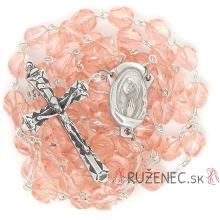 Rosary - 8mm-bead rose crystal