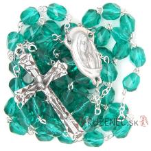 Rosary - 8mm-bead green crystal