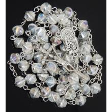 Rosary - 8mm-bead transparent crystal