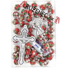 Veľký ruženec - Cloisonne 8mm - červený