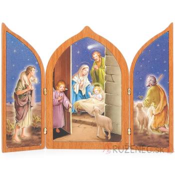 Karácsonyi szányas oltár - 17x23cm