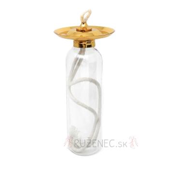 Olajgyertya tartály kanócos - 7cm x 15cm