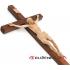 Woodcarving - crucifix with carved corpus - 33x17cm