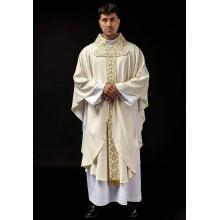 Biely ornát - s lesklou výšivkou