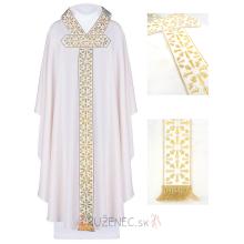 Chasuble with embroidery - 7026 LE - ecru