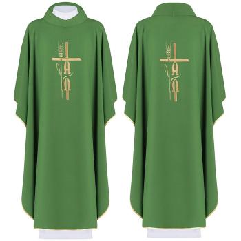 Zelený ornát - Výšivka A+Ω