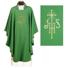 Zelený ornát - Výšivka IHS