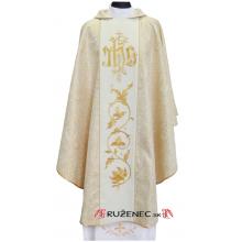 Gold Chasuble - embroidery IHS +